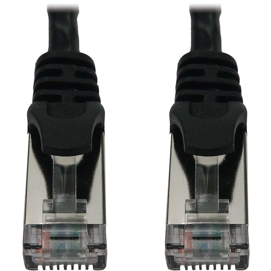 Eaton Tripp Lite Series Cat6a 10G Snagless Shielded Slim STP Ethernet Cable (RJ45 M/M), PoE, Black, 1 ft. (0.3 m) N262-S01-BK