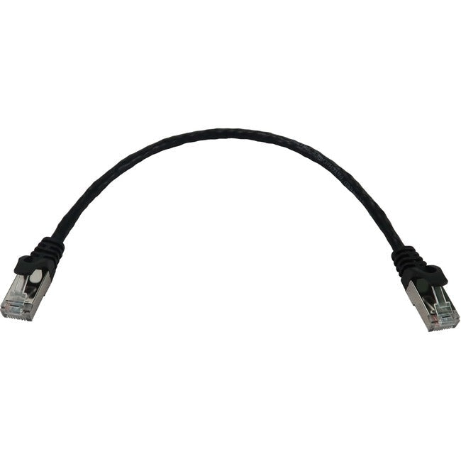 Eaton Tripp Lite Series Cat6a 10G Snagless Shielded Slim STP Ethernet Cable (RJ45 M/M), PoE, Black, 1 ft. (0.3 m) N262-S01-BK
