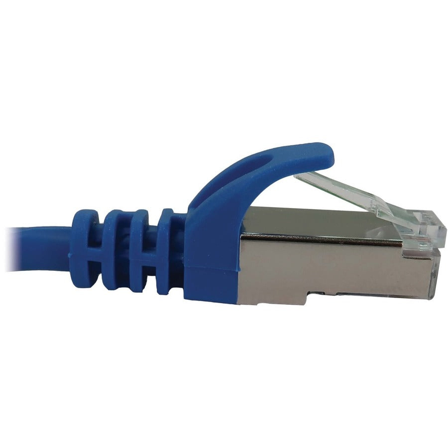Eaton Tripp Lite Series Cat6a 10G Snagless Shielded Slim STP Ethernet Cable (RJ45 M/M), PoE, Blue, 3 ft. (0.9 m) N262-S03-BL