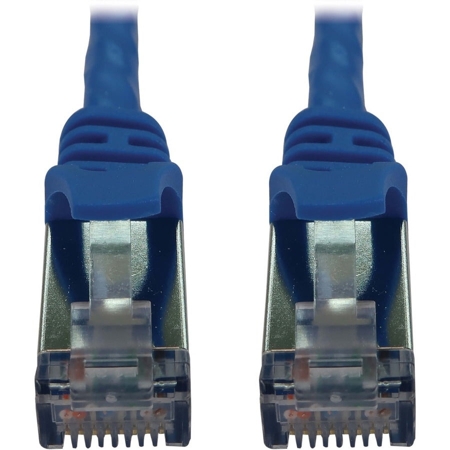 Eaton Tripp Lite Series Cat6a 10G Snagless Shielded Slim STP Ethernet Cable (RJ45 M/M), PoE, Blue, 3 ft. (0.9 m) N262-S03-BL
