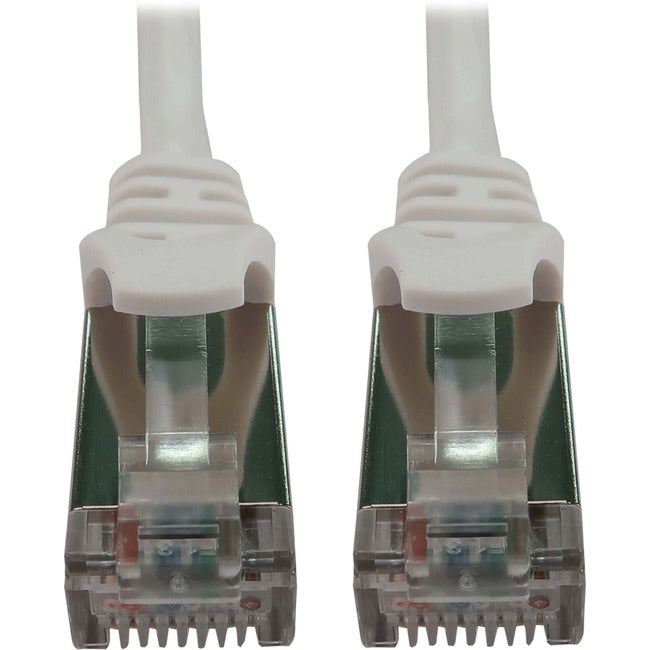 Eaton Tripp Lite Series Cat6a 10G Snagless Shielded Slim STP Ethernet Cable (RJ45 M/M), PoE, White, 10 ft. (3.1 m) N262-S10-WH