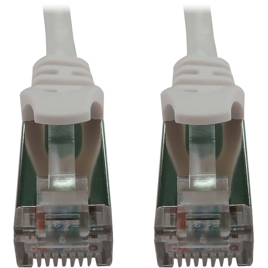 Eaton Tripp Lite Series Cat6a 10G Snagless Shielded Slim STP Ethernet Cable (RJ45 M/M), PoE, White, 3 ft. (0.9 m) N262-S03-WH