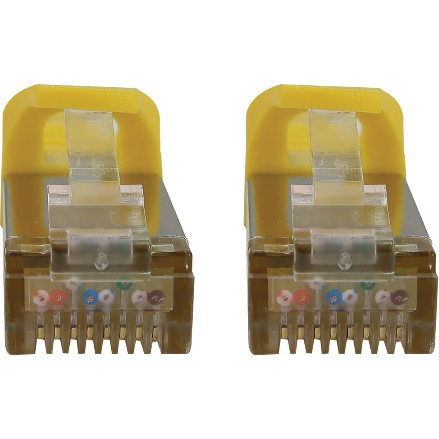 Eaton Tripp Lite Series Cat6a 10G Snagless Shielded Slim STP Ethernet Cable (RJ45 M/M), PoE, Yellow, 1 ft. (0.3 m) N262-S01-YW