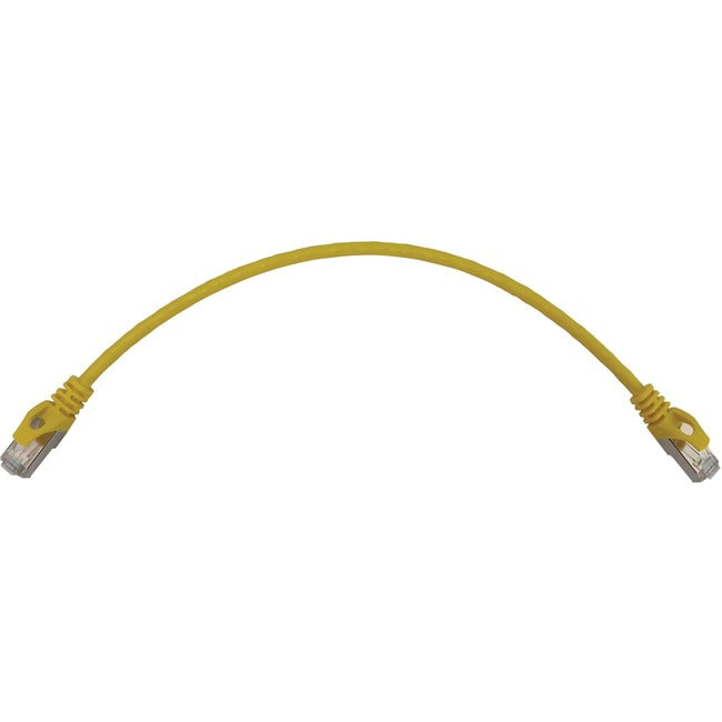 Eaton Tripp Lite Series Cat6a 10G Snagless Shielded Slim STP Ethernet Cable (RJ45 M/M), PoE, Yellow, 1 ft. (0.3 m) N262-S01-YW