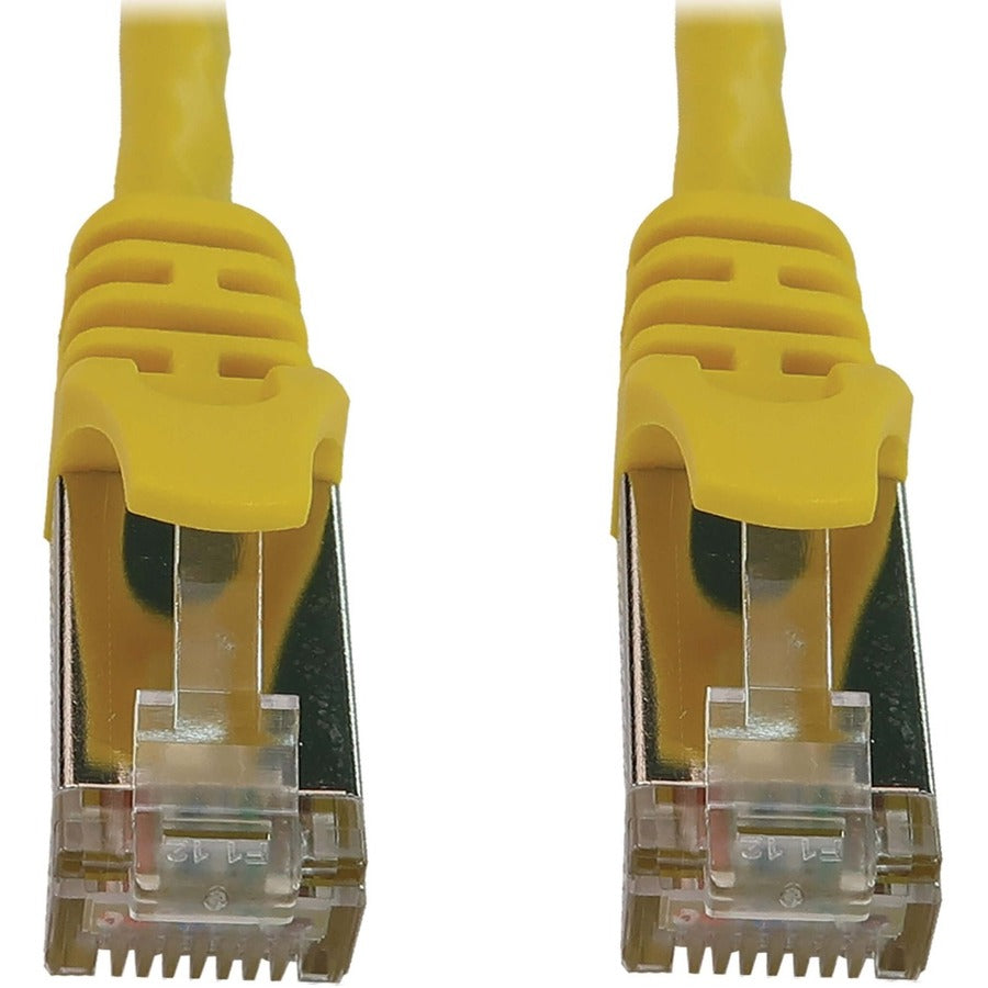 Eaton Tripp Lite Series Cat6a 10G Snagless Shielded Slim STP Ethernet Cable (RJ45 M/M), PoE, Yellow, 3 ft. (0.9 m) N262-S03-YW