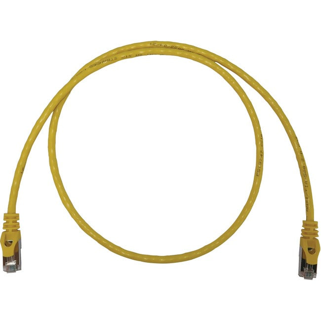 Eaton Tripp Lite Series Cat6a 10G Snagless Shielded Slim STP Ethernet Cable (RJ45 M/M), PoE, Yellow, 3 ft. (0.9 m) N262-S03-YW