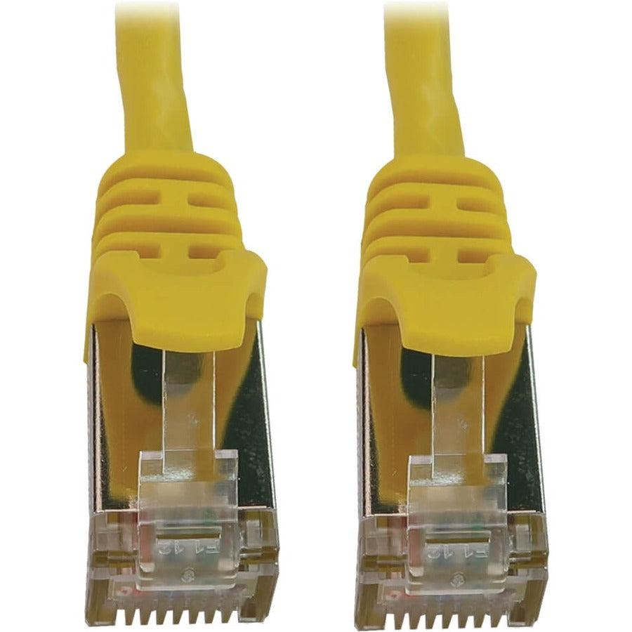 Eaton Tripp Lite Series Cat6a 10G Snagless Shielded Slim STP Ethernet Cable (RJ45 M/M), PoE, Yellow, 5 ft. (1.5 m) N262-S05-YW