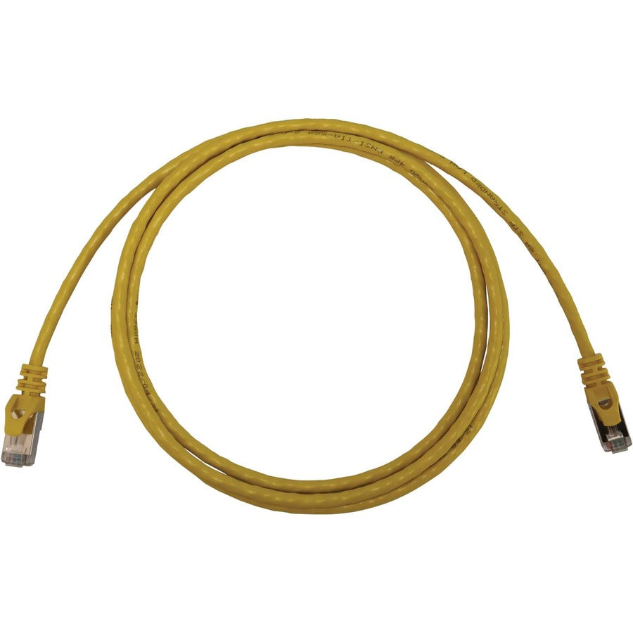 Eaton Tripp Lite Series Cat6a 10G Snagless Shielded Slim STP Ethernet Cable (RJ45 M/M), PoE, Yellow, 7 ft. (2.1 m) N262-S07-YW