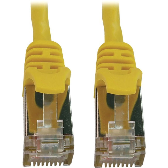 Eaton Tripp Lite Series Cat6a 10G Snagless Shielded Slim STP Ethernet Cable (RJ45 M/M), PoE, Yellow, 7 ft. (2.1 m) N262-S07-YW