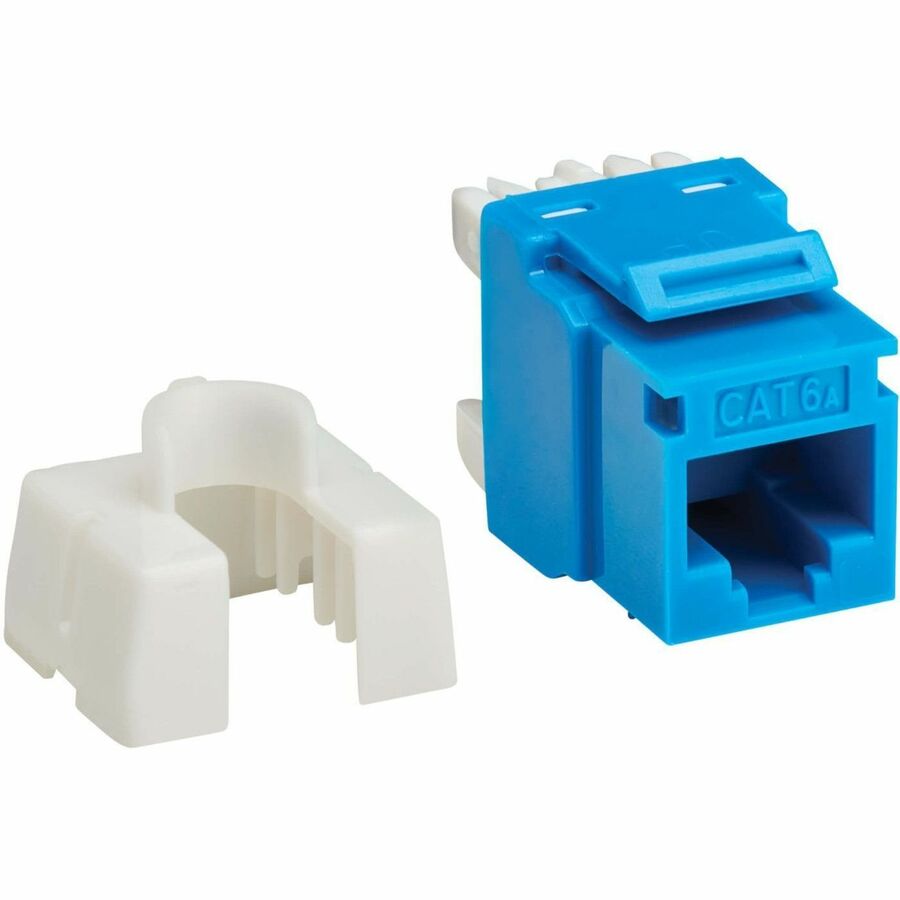 Eaton Tripp Lite Series Cat6a Keystone Jacks, 10 Pack - 4PPoE Compliant, 110/Krone, N238-010-BL-6A