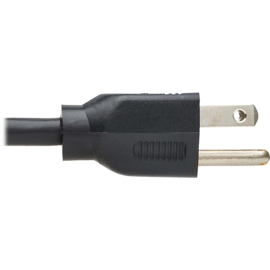 Eaton Tripp Lite Series Extension Cord Y Splitter, NEMA 5-15P to 2x NEMA 5-15R - 13A, 125V, 16 AWG, 1 ft. (0.3 m), Black P022-001-13A-2