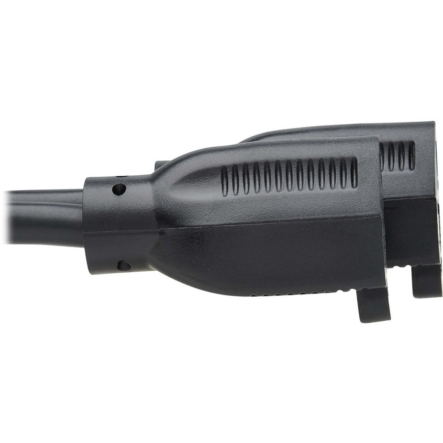 Eaton Tripp Lite Series Extension Cord Y Splitter, NEMA 5-15P to 2x NEMA 5-15R - 13A, 125V, 16 AWG, 1 ft. (0.3 m), Black P022-001-13A-2