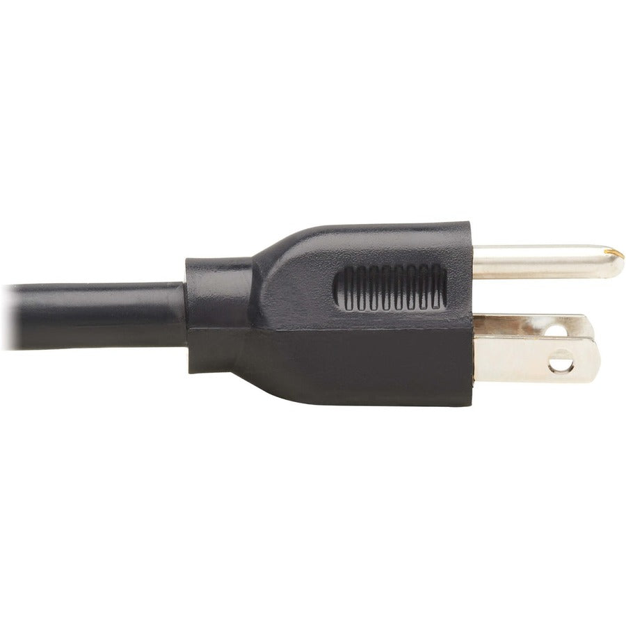 Eaton Tripp Lite Series Extension Cord Y Splitter, NEMA 5-15P to 2x NEMA 5-15R - Heavy Duty, 15A, 120V, 14 AWG, 1 ft. (0.3 m), Black P024-001-2