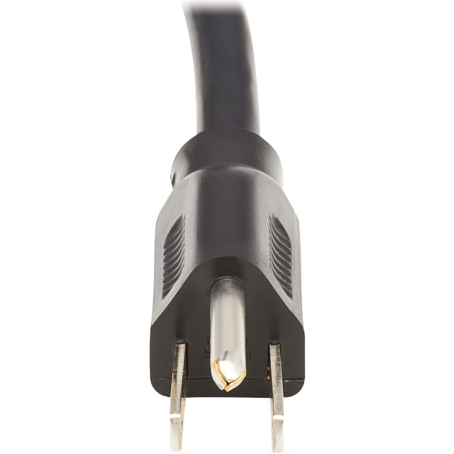 Eaton Tripp Lite Series Extension Cord Y Splitter, NEMA 5-15P to 2x NEMA 5-15R - Heavy Duty, 15A, 120V, 14 AWG, 1 ft. (0.3 m), Black P024-001-2