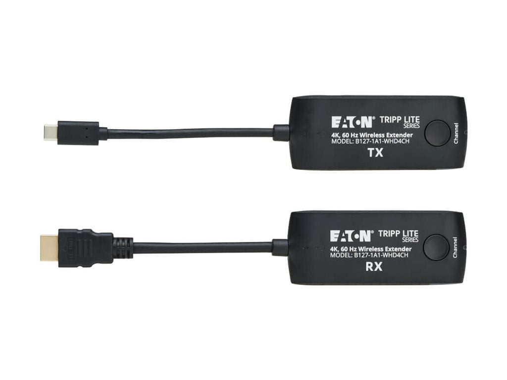 Eaton Tripp Lite Series HDMI over Wireless Extender Kit, USB Type-C Mini Transmitter and HDMI Mini Receiver, 4K 60Hz, 65ft (20M)- B127-1A1-WHD4CH