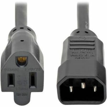 Eaton Tripp Lite Series NEMA 5-15R to C14 Computer AC Power Cable - 13A, 125V, 16 AWG, 1 P002-001-13A