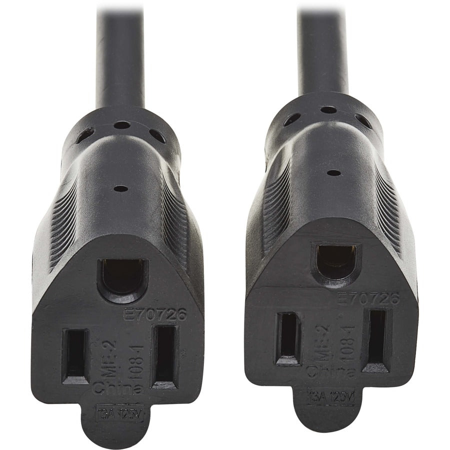 Eaton Tripp Lite Series Power Cord Y Splitter, C14 to 2x NEMA 5-15R - 13A, 125V, 16 AWG, 18 in. (46 cm), Black P002-18N-2R