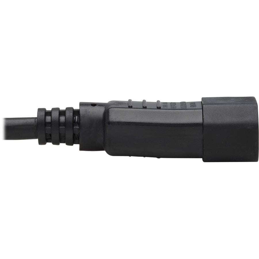 Eaton Tripp Lite Series Power Cord Y Splitter, C14 to 2x NEMA 5-15R - 13A, 125V, 16 AWG, 18 in. (46 cm), Black P002-18N-2R