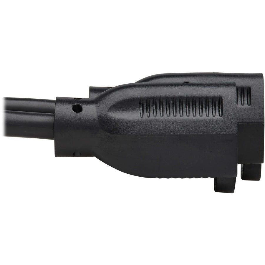 Eaton Tripp Lite Series Power Cord Y Splitter, C14 to 2x NEMA 5-15R - 13A, 125V, 16 AWG, 18 in. (46 cm), Black P002-18N-2R