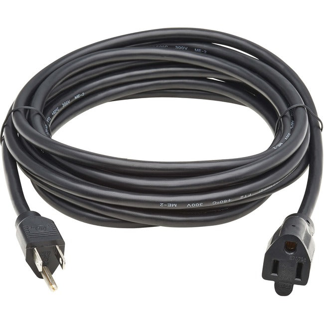 Eaton Tripp Lite Series Power Extension Cord, NEMA 5-15P to NEMA 5-15R - 13A, 120V, 16 AWG, 15 ft. (4.6 m), Black P022-015-13A