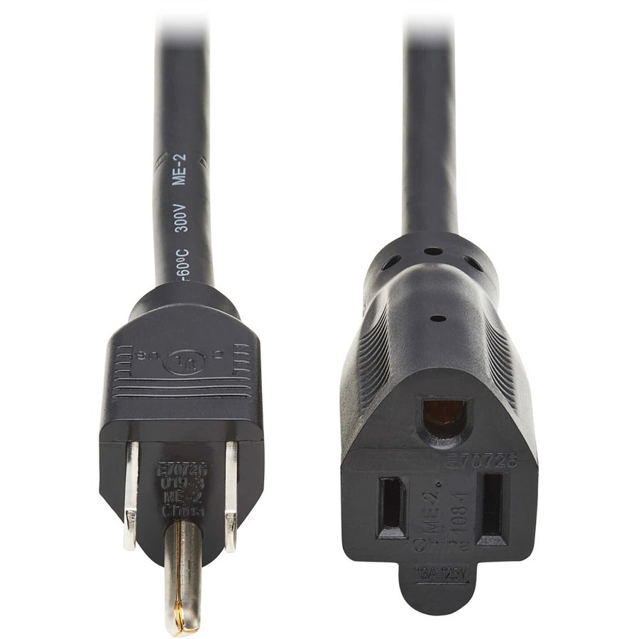 Eaton Tripp Lite Series Power Extension Cord, NEMA 5-15P to NEMA 5-15R - 13A, 120V, 16 AWG, 3 ft. (0.9 m), Black P022-003-13A