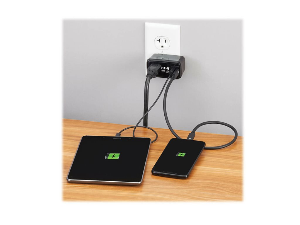 Eaton Tripp Lite Series Power It! Travel Charger and Power Strip 1-Outlet 5-15R USB-C and USB-A Ports 32W PD Charging Direct SK10C32B