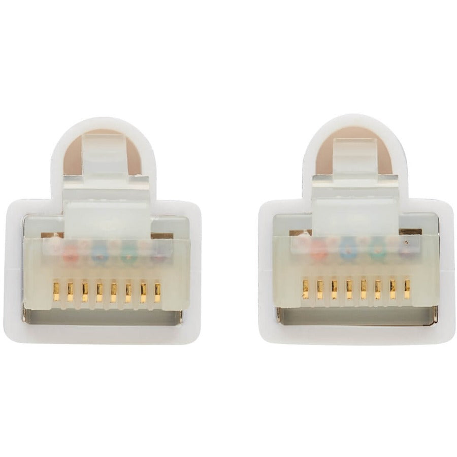 Eaton Tripp Lite Series Safe-IT Cat6a 10G Snagless Antibacterial S/FTP Ethernet Cable (RJ45 M/M), PoE, White, 20 ft. (6.09 m), TAA N262AB-020-WH