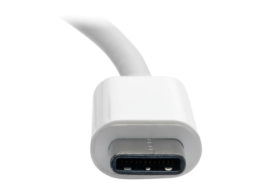 Eaton Tripp Lite Series USB C Multiport Adapter M/3xF 4K60Hz HDMI 1080p VGA + DVI Ports White - Docking station - USB-C / Thunderbolt U444-06N-HDV4K6