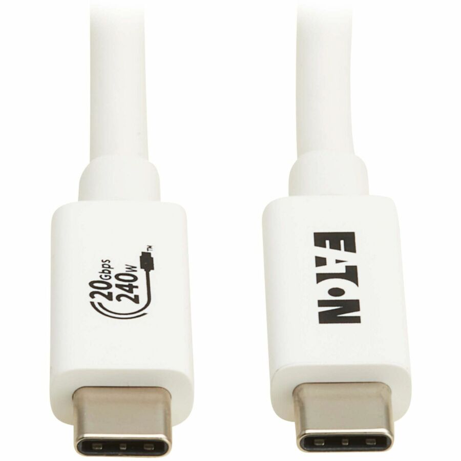 Eaton Tripp Lite Series USB4 20Gbps Cable (M/M) - USB-C, 4K 60 Hz, 240W PD Charging, U521-1P0M-WH20G