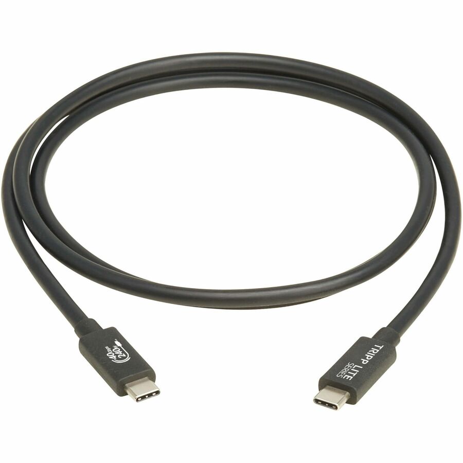 Eaton Tripp Lite series USB4 40Gbps Cable (M/M) - USB-C, 8K 60 Hz, 240W PD Charging, U521-1P2M-BK