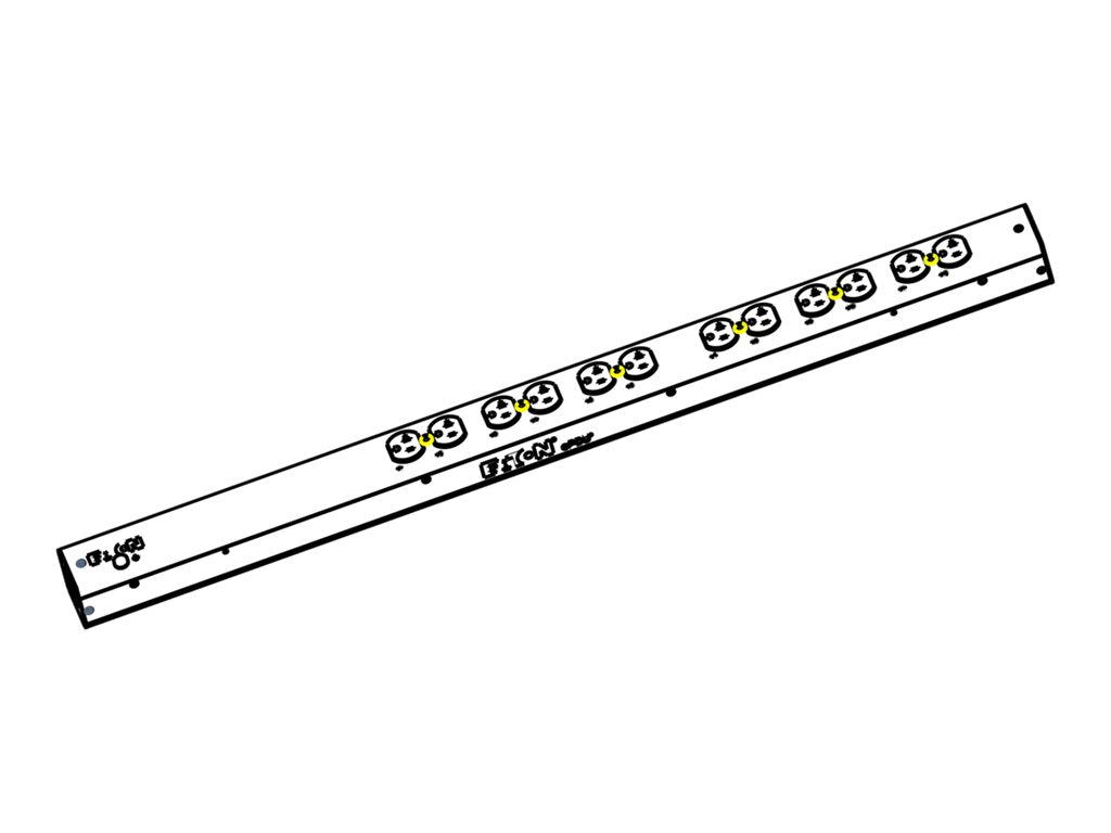 Eaton ePDU G3 Basic EBA124-10 - Power distribution unit (rack-mountable) - AC 100-127 V - 1.92 kW - 1-phase - input: