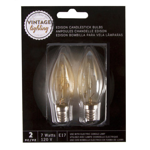Edison Candlestick Bulbs - E17 - 2 pieces