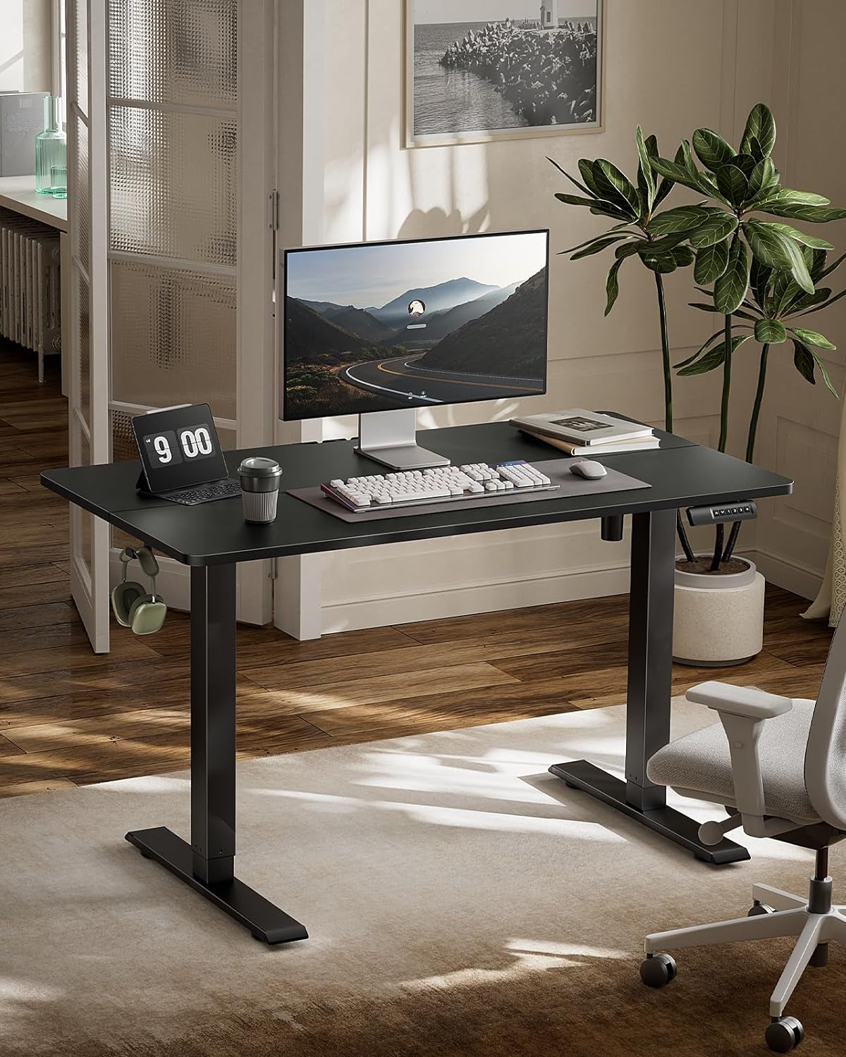 Electric Adjustable Standing Desk 48 By 24 Inch With 3 Memory Presets Black