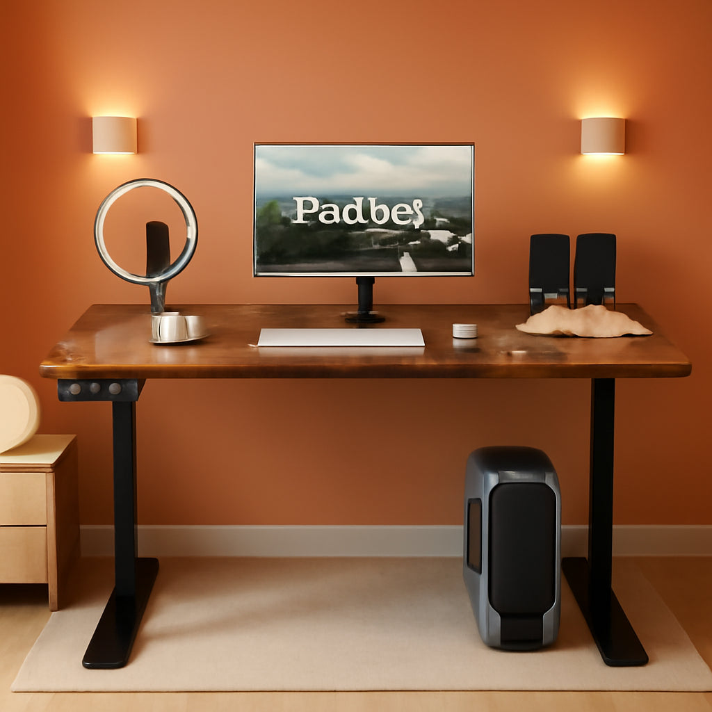 Electric Standing Desk Dual Motors Height Adjustable Curved Design