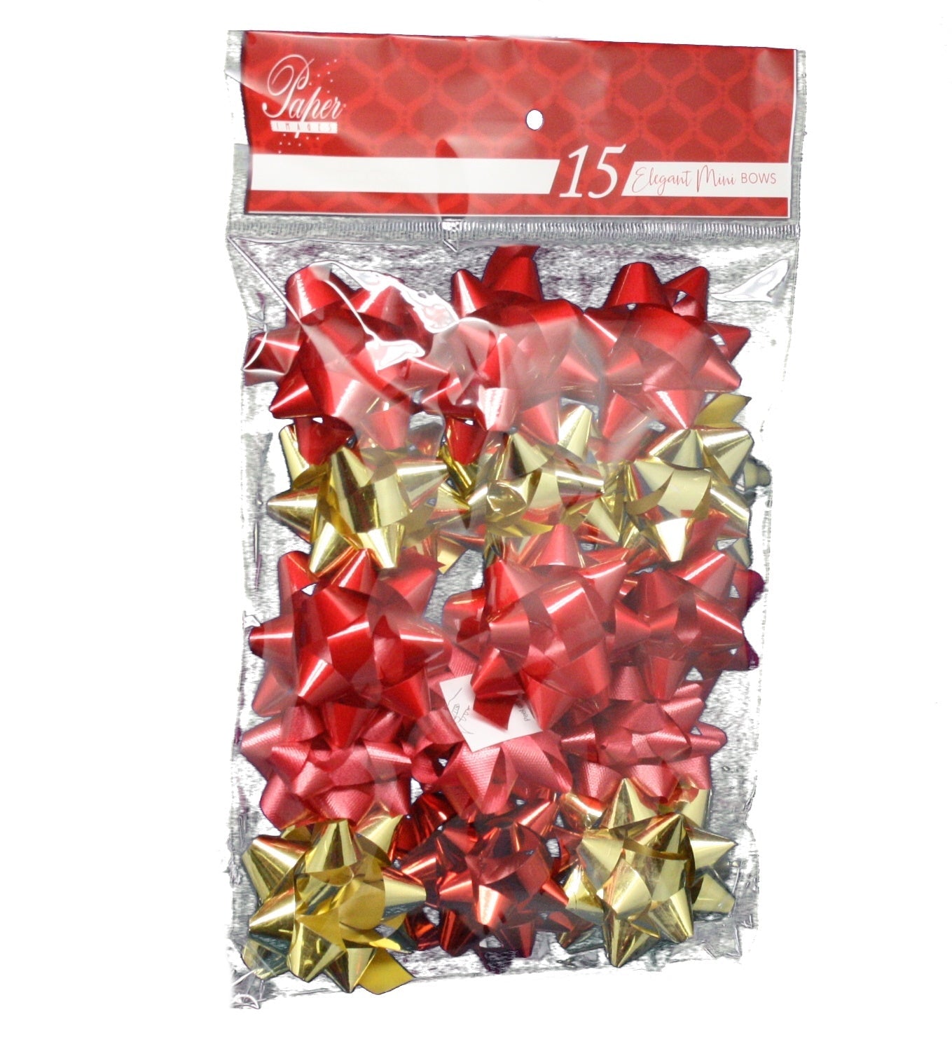 Elegant Bows 15 Pack - Red/Gold