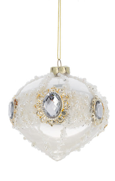 Elegant Vintage Jewel Glass Ornament -