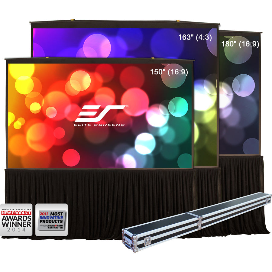 Elite Screens QuickStand 5-Second Series QS150HD - Pull-Up MaxWhite Fiberglass Projection Screen