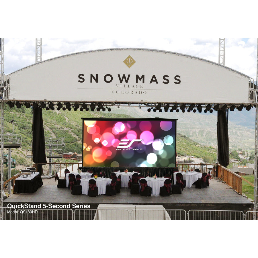 Elite Screens QuickStand 5-Second Series QS150HD - Pull-Up MaxWhite Fiberglass Projection Screen