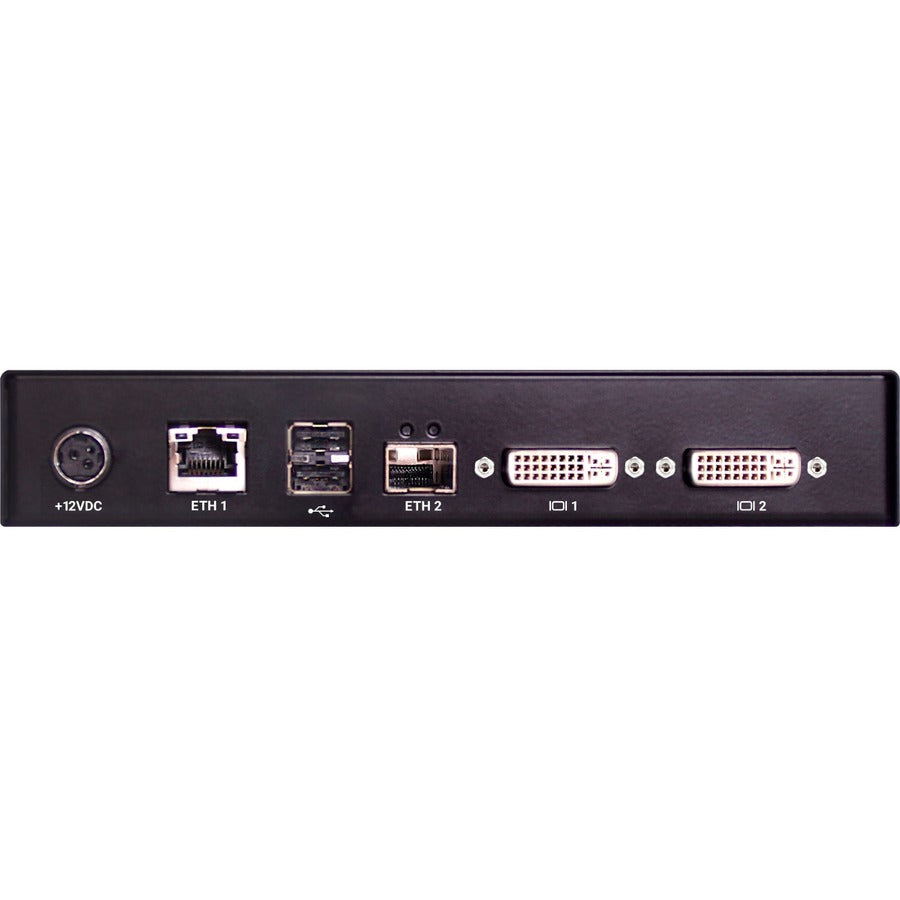 Emerald&reg; KVM-over-IP Receiver - Dual-Monitor, DVI-D, USB 2.0, Audio, PoE, Dual Network Ports RJ45 and SFP EMD2002PE-R-P