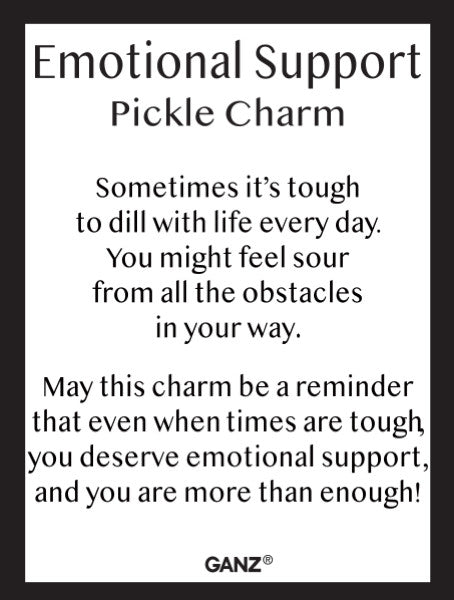 Emotional Support Pickle Charm