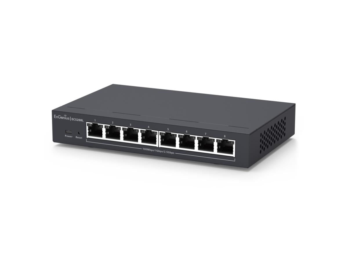 EnGenius ECS208L 8-Port 2.5G Cloud Lite L2 Switch for Small Offices