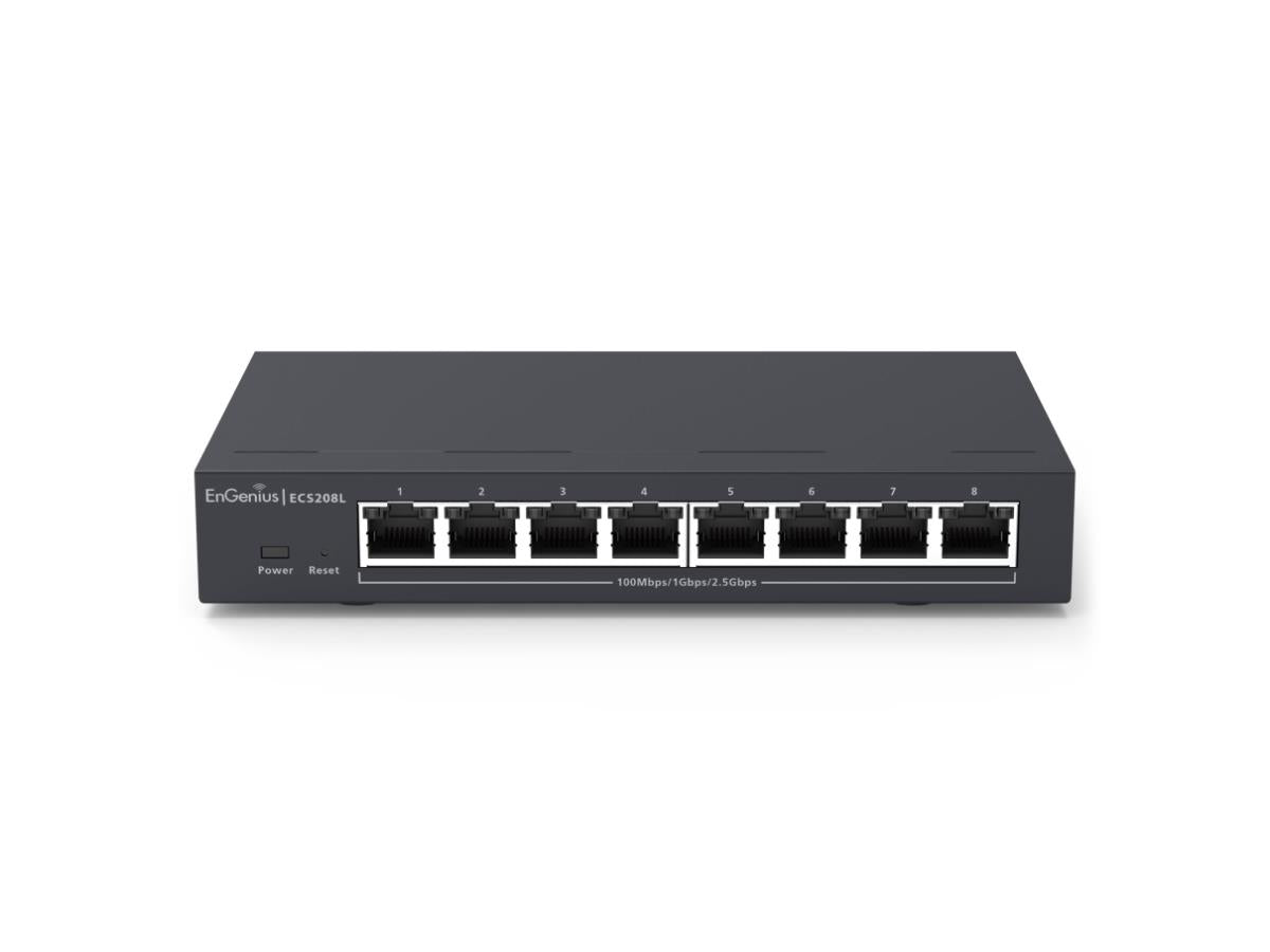 EnGenius ECS208L 8-Port 2.5G Cloud Lite L2 Switch for Small Offices
