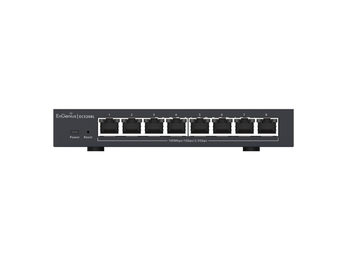 EnGenius ECS208L 8-Port 2.5G Cloud Lite L2 Switch for Small Offices