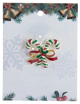 Enamel Finish Pin - Candy Canes