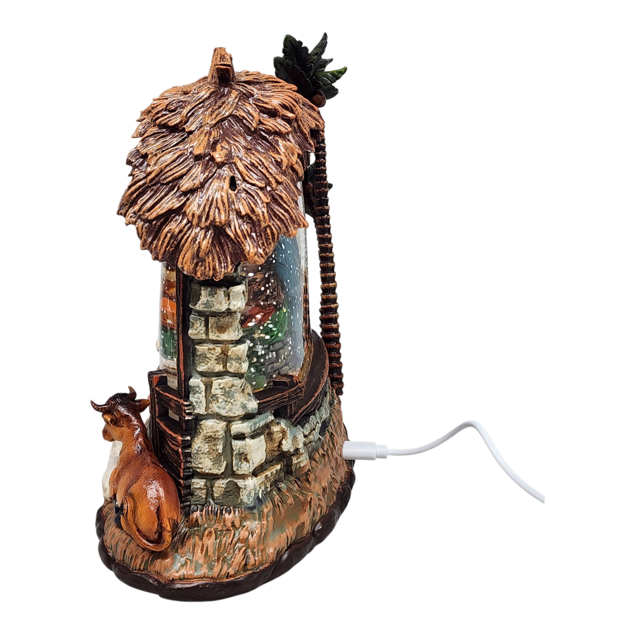 Enchanted Lighted Spinning Nativity Waterglobe