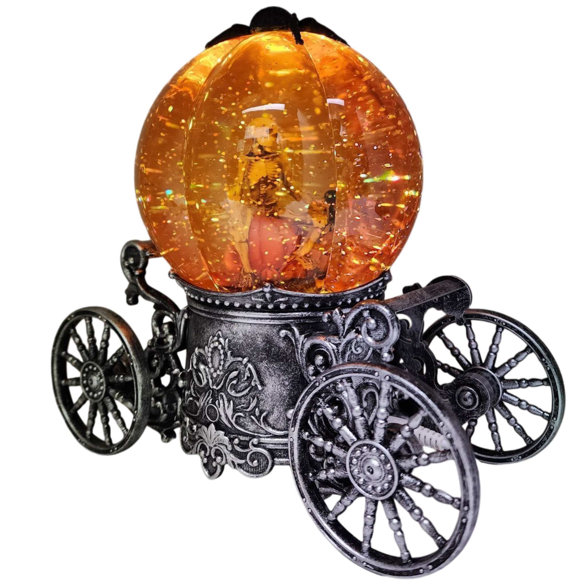 Enchanted Pumpkin Carriage Lighted Waterglobe