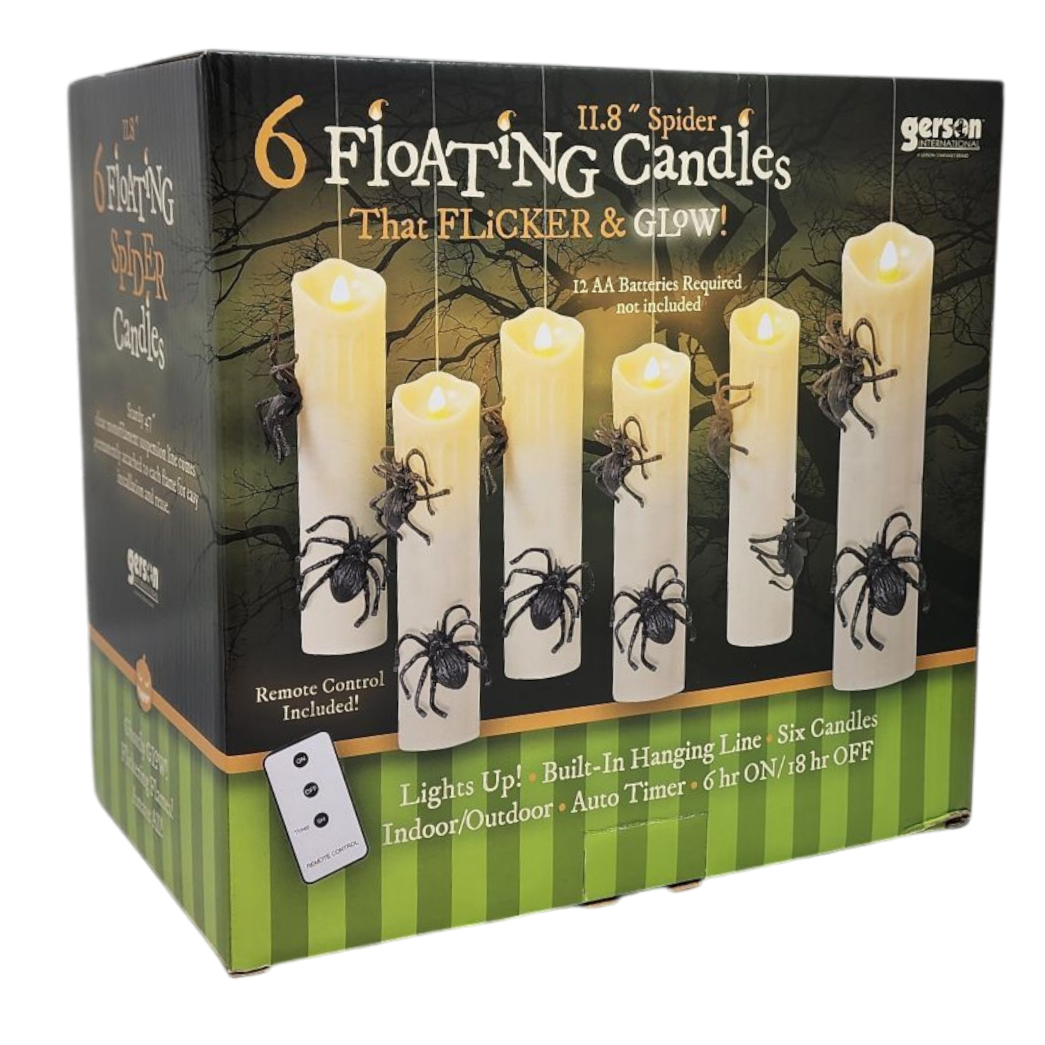 Enchanting Floating Spider Candles Set