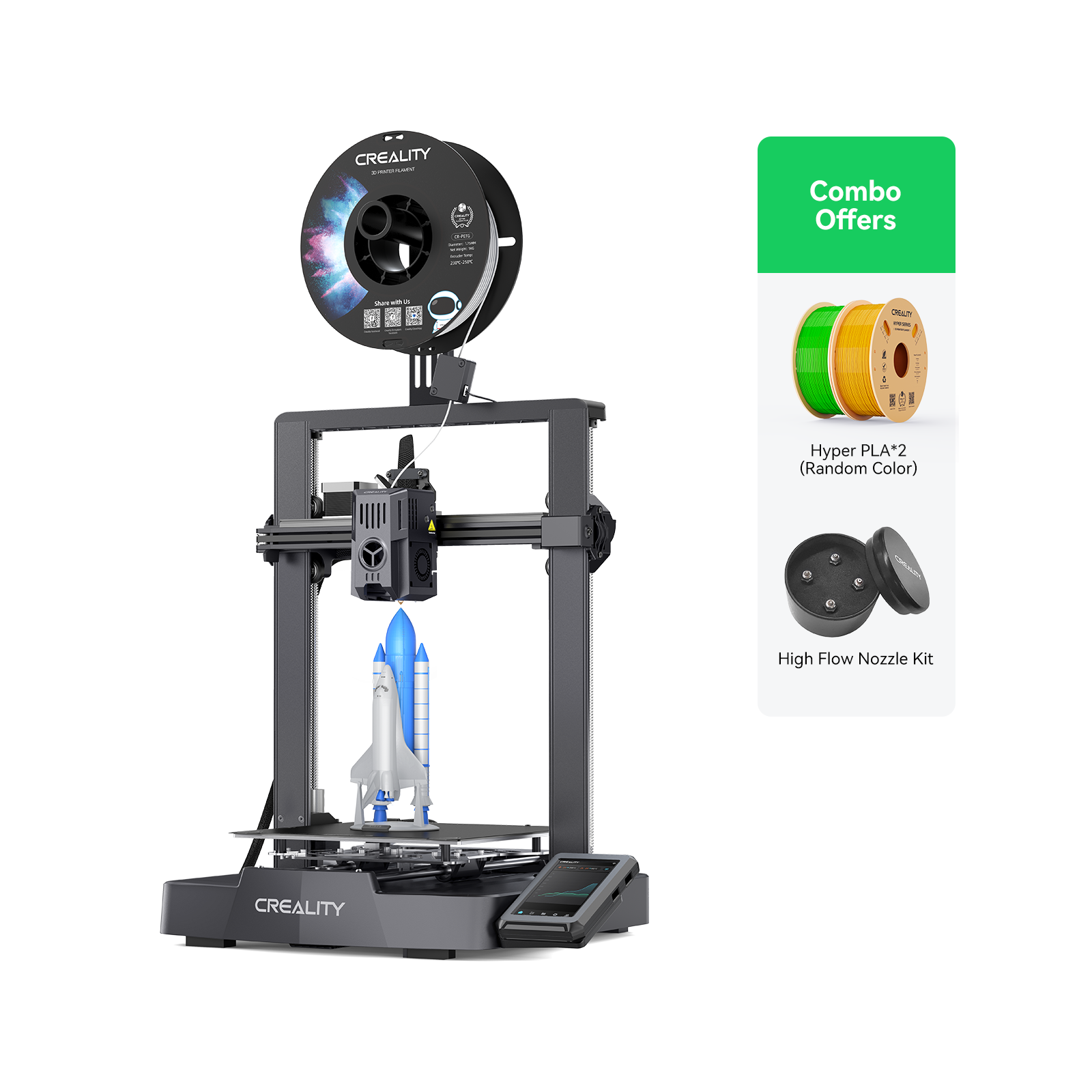 Ender-3 V3 KE 3D Printer with Sprite Extruder, WiFi, and Fast Printing Speed