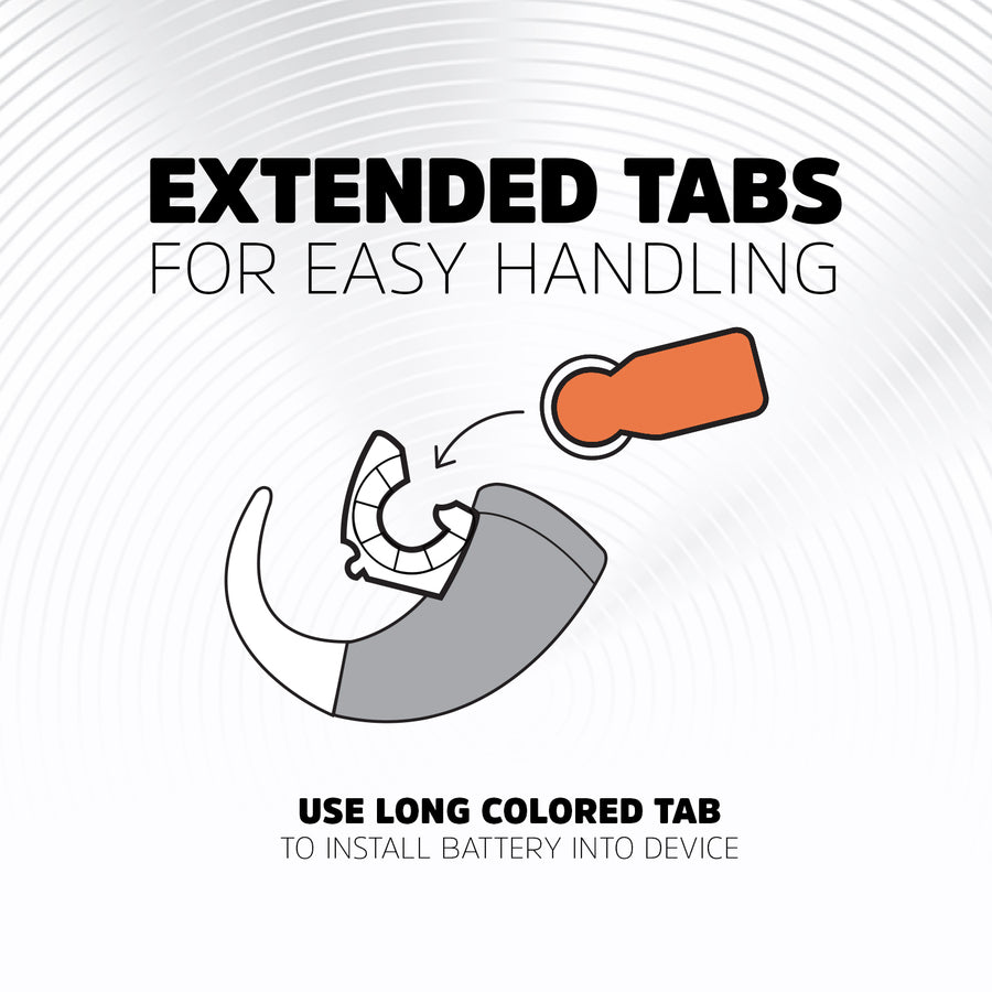 Energizer Ez Turn & Lock Size 13, 8-Pack, Orange