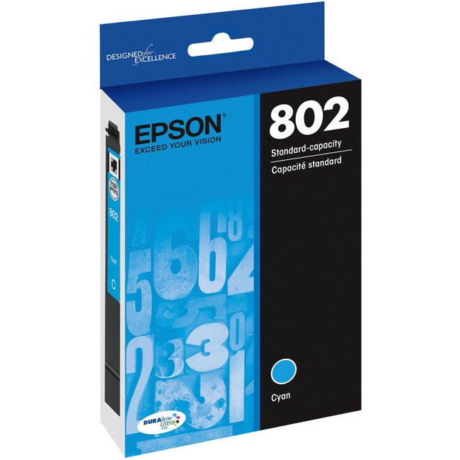 Epson DURABrite Ultra 802 Original Inkjet Ink Cartridge - Cyan - 1 Each T802220-S